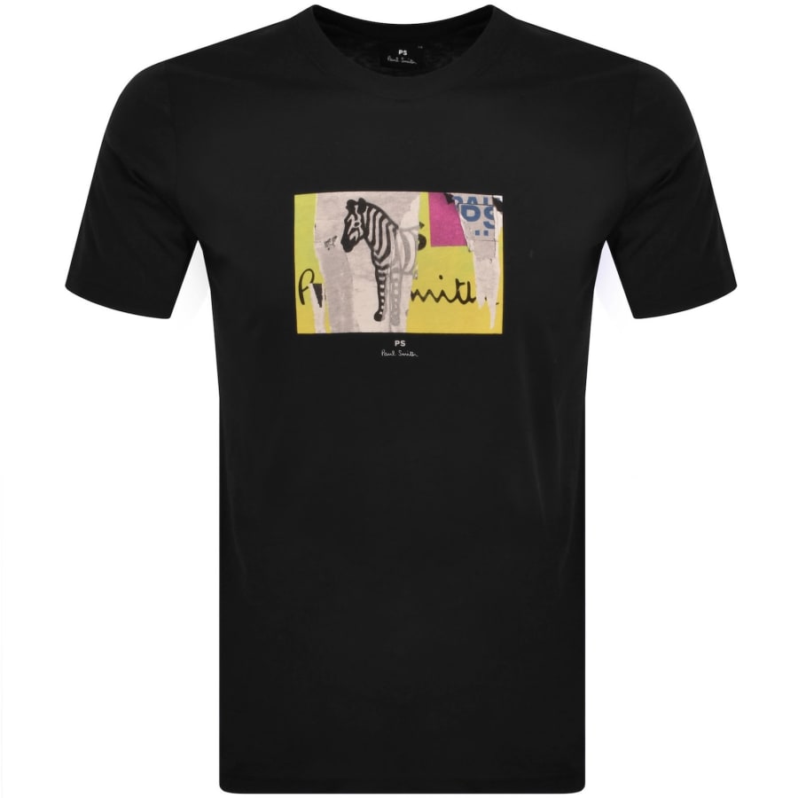 Paul Smith Zebra Graphic T Shirt Black | Mainline Menswear dk